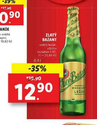 Lidl Pivo zlatý bažant nabídka
