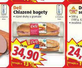 Norma Deli chlazené bagety nabídka