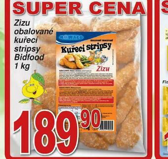Lidl Zizu obalované kuřecí stripsy bidfood nabídka