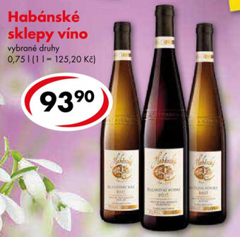 CBA Habánské sklepy víno nabídka