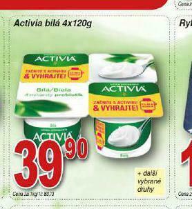 Lidl Activia bílá nabídka