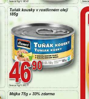 Lidl Tuňák kousky v rostlinném oleji nabídka