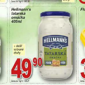 Lidl Hellmann´s tatarská omáčka, majonéza nabídka