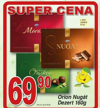 Lidl Orion nugát dezert nabídka