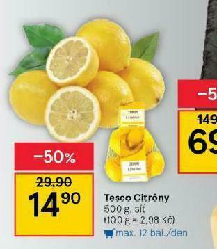 Tesco Citrony nabídka