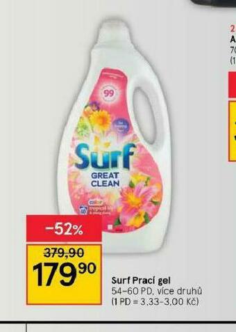 Tesco Surf prací gel nabídka