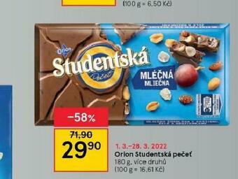Tesco Orion studentská pečeť nabídka