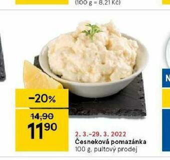 Tesco Česneková pomazánka nabídka