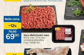 Tesco Mleté hovězí maso nabídka