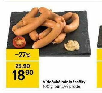 Tesco Vídeňské minipárečky nabídka