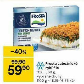 Tesco Frosta labužnické rybí filé nabídka