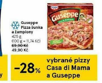 Tesco Guseppe pizza šunka a žampiony nabídka