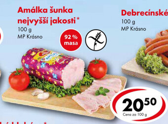 CBA Amálka šunka nejvyšší jakosti 100g nabídka