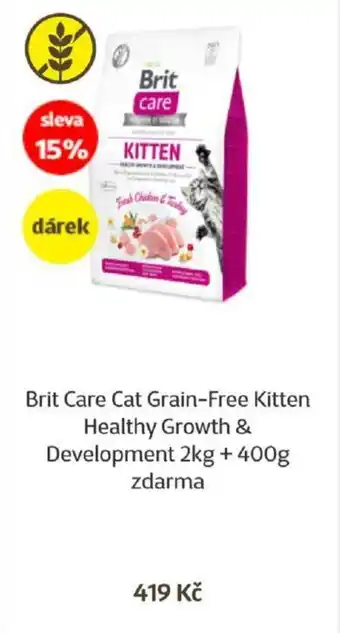 Brit Care Cat Grain-Free Kitten Healthy Growth and Development 2kg + 400g