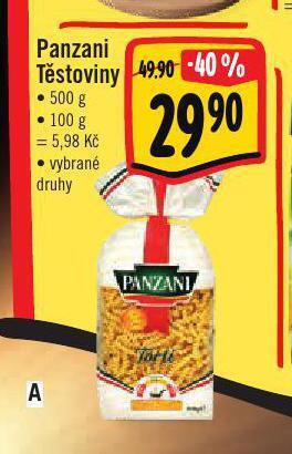 Jip Panzani těstoviny nabídka