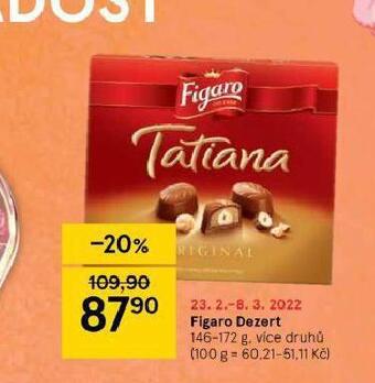 Tesco Figaro dezert nabídka