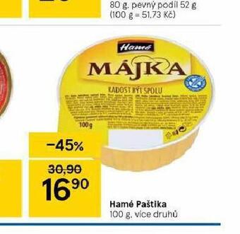Tesco Hamé paštika nabídka