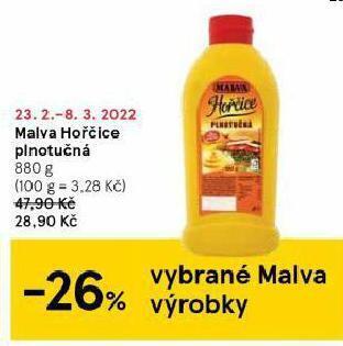 Tesco Malva hořčice plnotučná nabídka