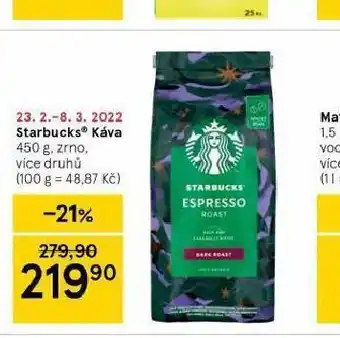 Tesco Starbuck káva nabídka