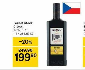 Tesco Fernet stock citrus nabídka