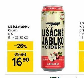 Tesco Lišácké jablko cider nabídka