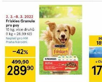 Tesco Friskies granule pro psy nabídka