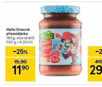 Tesco Hello ovocná přesnídávka nabídka