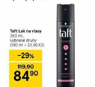 Tesco Taft lak na vlasy nabídka