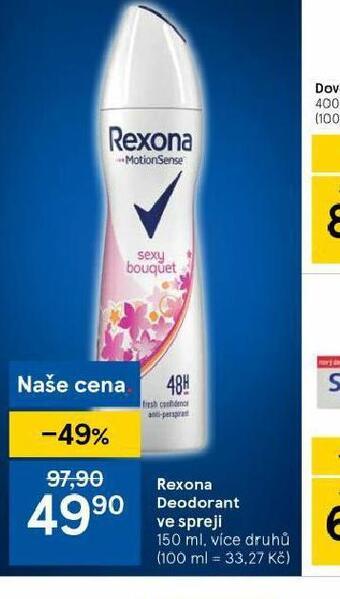 Tesco Rexona deodorant ve spreji nabídka