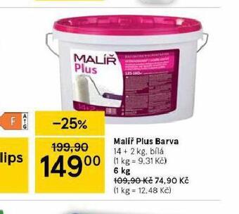 Tesco Malíř plus barva nabídka