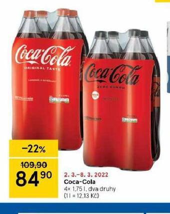 Tesco Coca cola 4pack nabídka