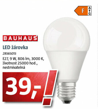 Bauhaus LED žárovka nabídka