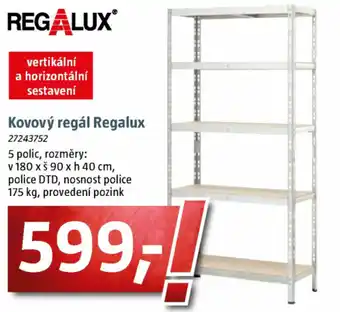 Kovový regál Regalux