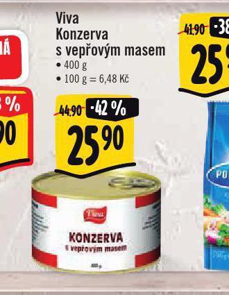 Jip Viva konzerva s vepřovým masem nabídka