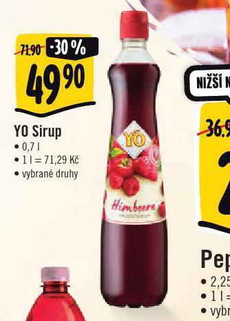 Jip Yo sirup nabídka