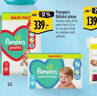 Jip Pampers dětské plenky nabídka