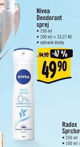 Jip Nivea deodorant sprej nabídka