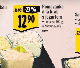 Albert Pomazánka á la krab s jogurtem nabídka