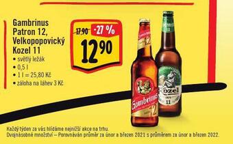 Albert Pivo velkopopovický kozel 11 nabídka