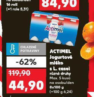 Kaufland Actimel jogurtové mléko nabídka