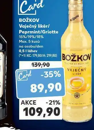 Kaufland Božkov pepermint nabídka
