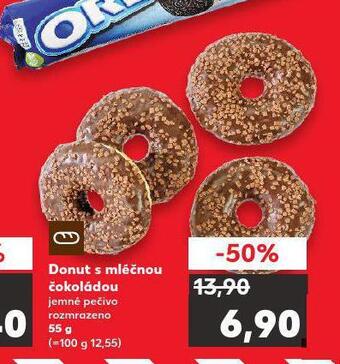 Kaufland Donut s mléčnou čokoládou nabídka