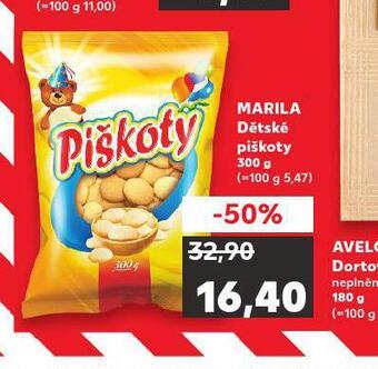 Kaufland Marila dětské piškoty nabídka