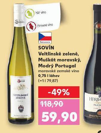 Kaufland Sovín muškát moravský nabídka