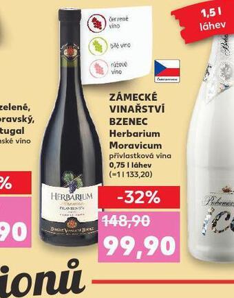 Kaufland Zámecké vinařství bzenec herbarium moravicum nabídka