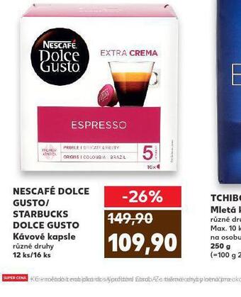 Kaufland Starbucks dolce gusto nabídka