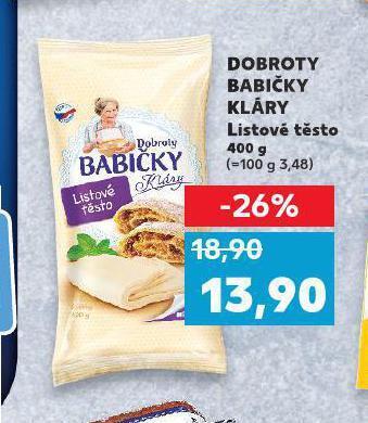 Kaufland Listové těsto nabídka
