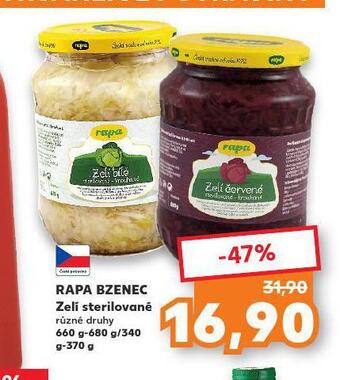 Kaufland Rapa bzenec zelí sterilované nabídka