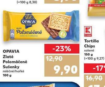 Kaufland Opavia zlaté polomáčené sušenky nabídka