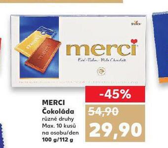 Kaufland Merci čokoláda nabídka